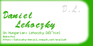 daniel lehoczky business card